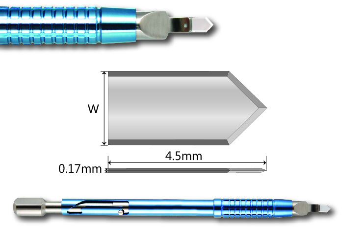 Accutome Dual Bevel Phaco Incision Diamond Knife AK6017S