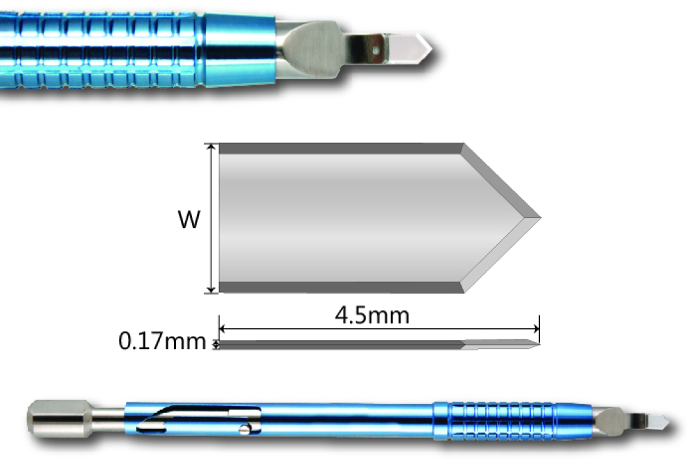 Accutome Dual Bevel Phaco Incision Diamond Knife AK6017S