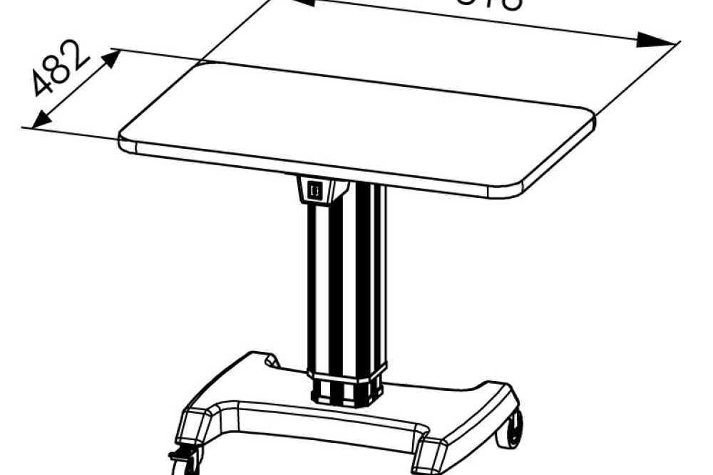 T200 Motorised Table with Double Instrument Top