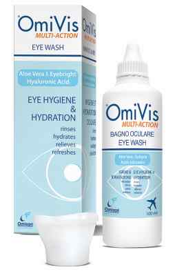 Omisan Eye Hygiene Omivis Multi-Action Eye Wash 100ml, Dry Eye